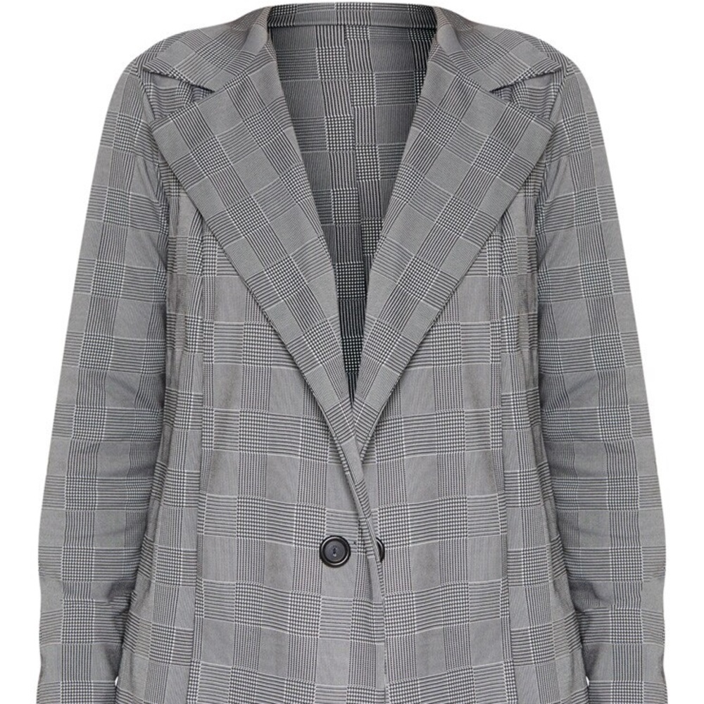 Grey Checked Blazer - Picture 3 of 3